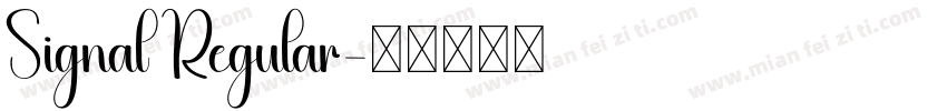 Signal Regular字体转换